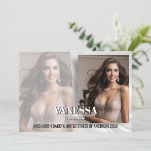 Cartão De Festividades Placa Comp Autografo Pageant Fade Elegante