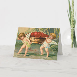 Cartão De Festividades Placa Cupid Do Namorados Vintage