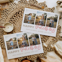 Cartão De Festividades Placa da Família de Colagem de Fotografias para Di