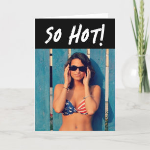 CARTÃO DE FESTIVIDADES PLACA DE ANIVERSÁRIO DA GAROTA BIKINI, EUA, PATRIÓ