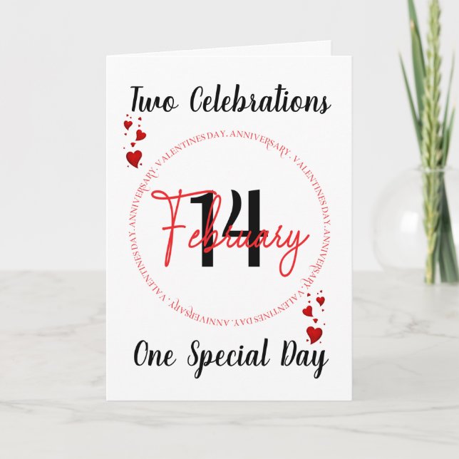 Cartão De Festividades Placa de aniversário do dia de os namorados (Frente)