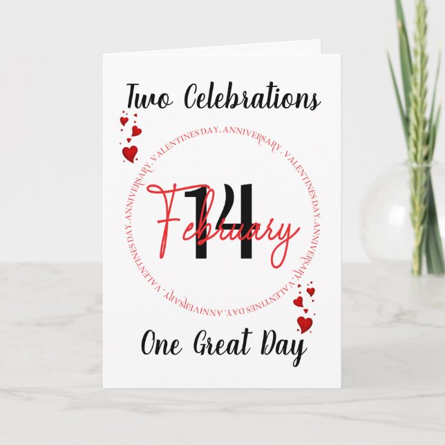 Cartão De Festividades Placa de aniversário do dia de os namorados (Frente)