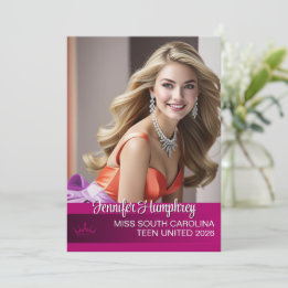 Cartão De Festividades Placa de Autografo Pageant do Color Pop