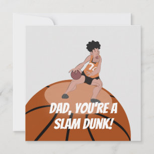 Cartão De Festividades Placa de basquete de Pai Slam Dunk