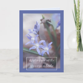 Cartão De Festividades Placa de benção de páscoa - Chionodoxa