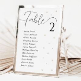 Cartão De Festividades Placa de Casamento de Pérolas Brancas 7x5