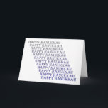 Cartão De Festividades Placa de Cinza Azul de Prata Feliz Hanukkah<br><div class="desc">Mostre aos seus entes queridos que se importam enviando-lhes este Feliz Cartão Hanukkah. As palavras Happy Hanukkah,  que vai de azul a cinza,  tornam este design único!</div>