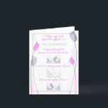 Cartão De Festividades Placa de Cinza Rosa Especial<br><div class="desc">Envie uma carta adorável para sua neta especial para celebrar qualquer ocasião: aniversário,  formatura,  ou só porque.</div>