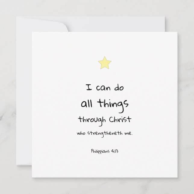 Cartão De Festividades Placa de cotação vertical de Bíblia motivadora mot (Frente)