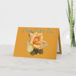 Cartão De Festividades Placa de Dia de as mães Laranja de Foto de Corte d