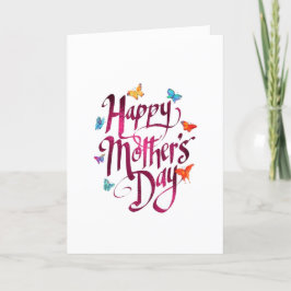 Cartão De Festividades Placa de Dia de as mães Personalizada - Borboletas