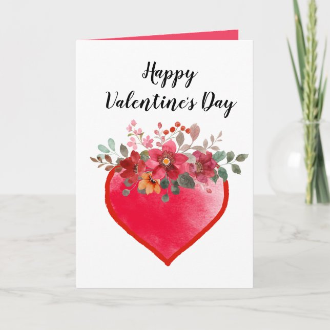 Cartão De Festividades Placa de dia de os namorados (Frente)