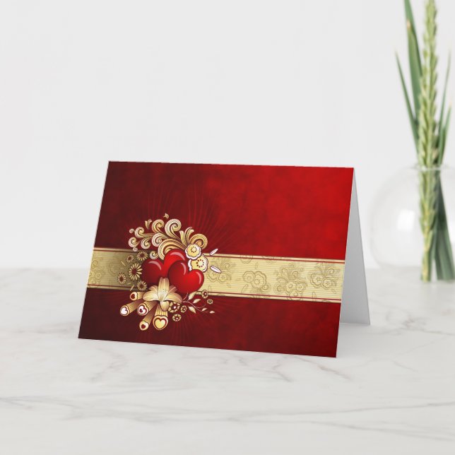 Cartão De Festividades Placa de dia de os namorados (Frente)