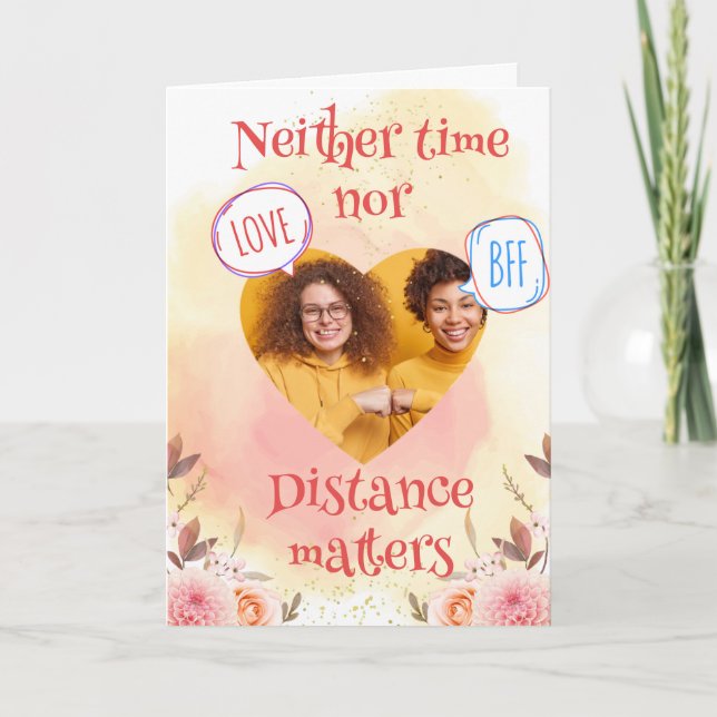 Cartão De Festividades Placa de Dia de os namorados BFF de Fotografia Edi (Frente)