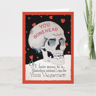 Cartão De Festividades Placa de Dia de os namorados Bonehead Retroativa