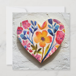 Cartão De Festividades Placa de Dia de os namorados cardíaca