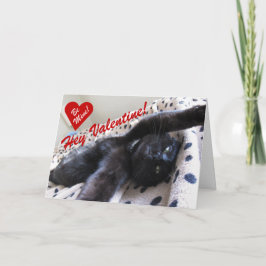 Cartão De Festividades Placa de dia de os namorados com gato giro