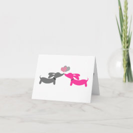 Cartão De Festividades Placa de Dia de os namorados de Canino de Lixeira