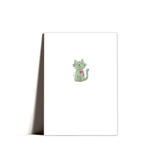 Cartão De Festividades Placa de Dia de os namorados de Gato Mínimo Cute