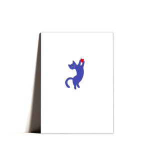 Cartão De Festividades Placa de Dia de os namorados de Gato Mínimo Engraç