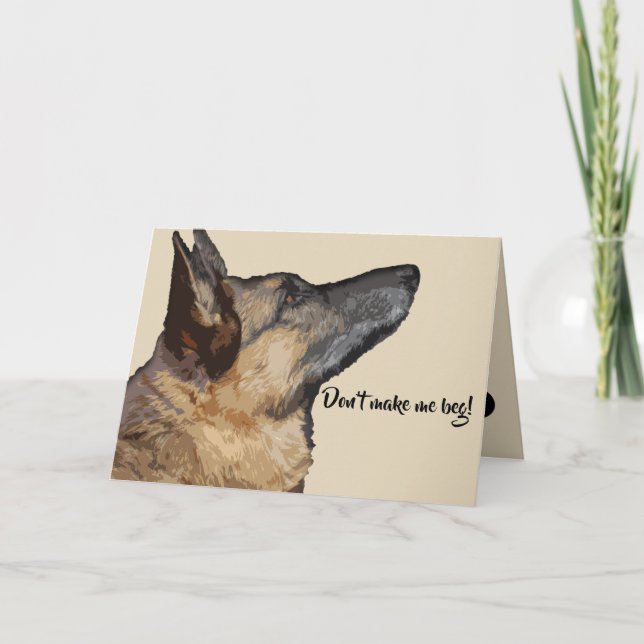Cartão De Festividades Placa de Dia de os namorados de German shepherd bo (Frente)