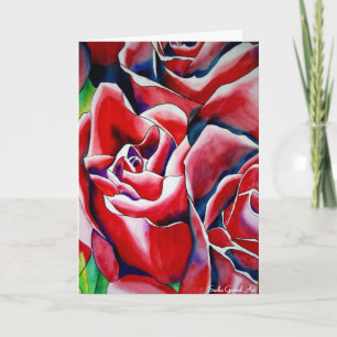 Cartão De Festividades Placa de Dia de os namorados de rosas de macro ros