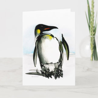 Cartão De Festividades Placa de dia de os namorados: Desenho do pinguim