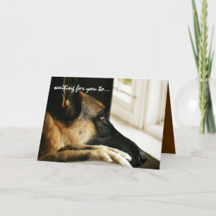 Cartão De Festividades Placa de Dia de os namorados do german shepherd