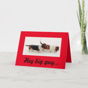 Cartão De Festividades Placa de Dia de os namorados Hound Basset