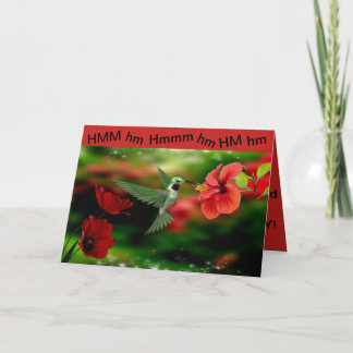 Cartão De Festividades Placa de Dia de os namorados Hummingbird