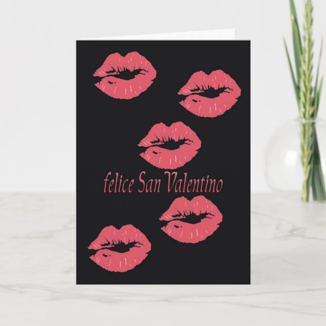 Cartão De Festividades Placa de Dia de os namorados italiana (Frente)
