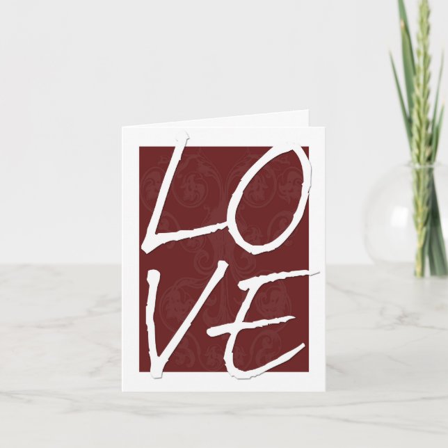 Cartão De Festividades Placa de Dia de os namorados LOVE (Frente)