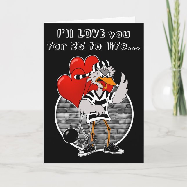 Cartão De Festividades Placa de Dia de os namorados para Inmate (Frente)