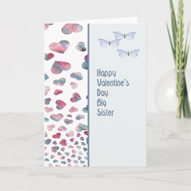 Cartão De Festividades Placa de dia de os namorados para Irmã Maior (Frente)