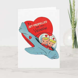 Cartão De Festividades Placa de Dia de os namorados Piloto Propulsor de J