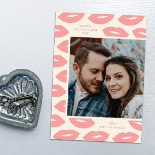 Cartão De Festividades Placa de Dia de os namorados Plano Moderno do Kiss