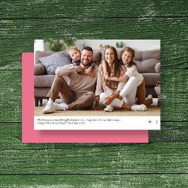 Cartão De Festividades Placa de Dia de os namorados rosa moderno ultra-mí