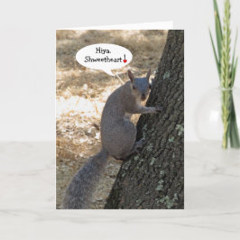 Cartão De Festividades Placa de Dia de os namorados Shwetheart Squirrel