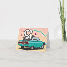 Cartão De Festividades Placa de Dia de os namorados Skunk