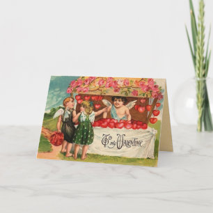 Cartão De Festividades Placa de Dia de os namorados Vintage