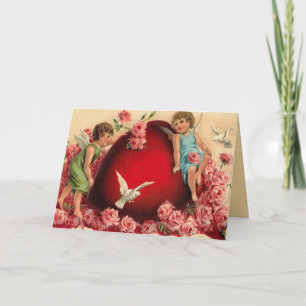 Cartão De Festividades Placa de Dia de os namorados Vintage
