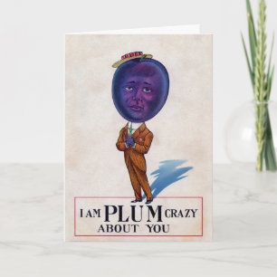 Cartão De Festividades Placa de Dia de os namorados Vintage Plum