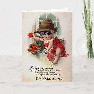 Cartão De Festividades Placa de Dia de os namorados Vintage Victorian