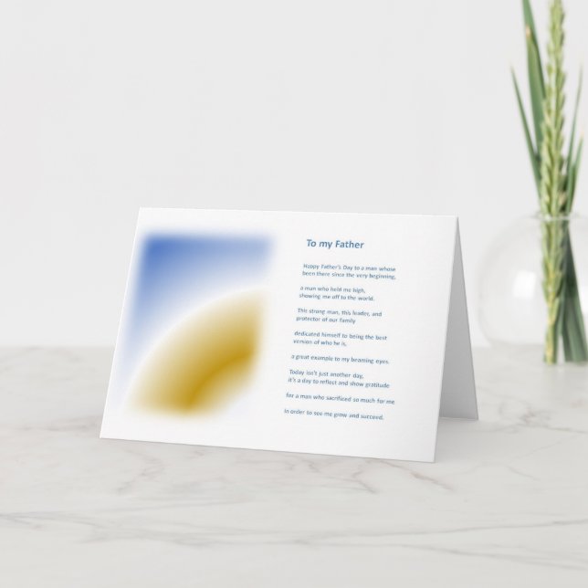 Cartão De Festividades Placa de dia de os pais (Frente)