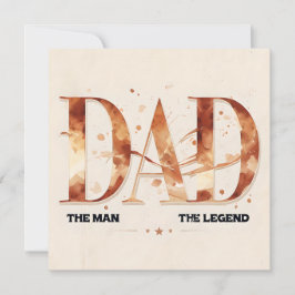 Cartão De Festividades Placa de Dia de os pais de Aquarela Chic