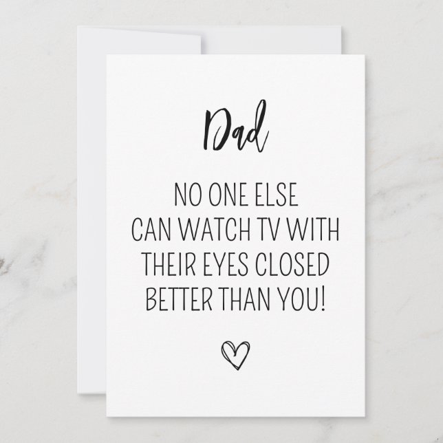 Cartão De Festividades Placa de Dia de os pais engraçada (Frente)