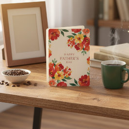 Cartão De Festividades Placa de Dia de os pais Feliz de Blooms de Cores A