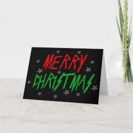 Cartão De Festividades Placa de estilo Heavy Metal Feliz Natal