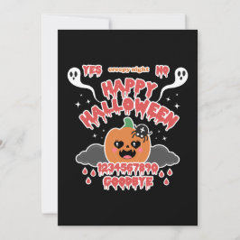 Cartão De Festividades Placa de Fantasma Kawaii Assustadoramente Fofo de 