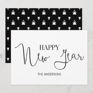 Cartão De Festividades Placa de Feliz ano novo Moderno Simples
